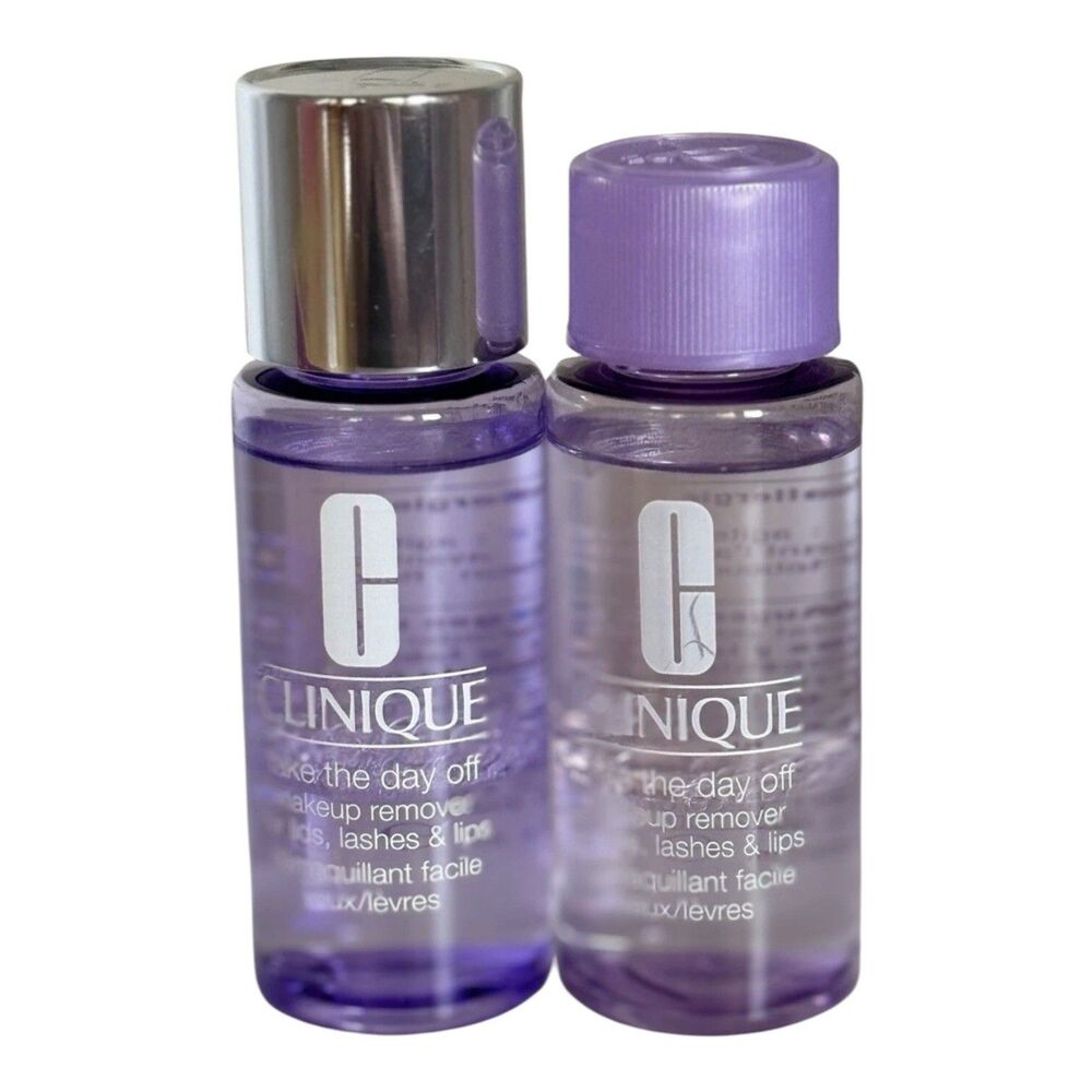 NEW 2-Clinique Take The Day Off Makeup Remover For Lids, Lashes & Lips 50ml Each